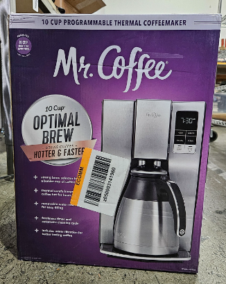 Mr. Coffee 10 Cup Programmable Thermal Optimal Fast Brewing Coffee Machine