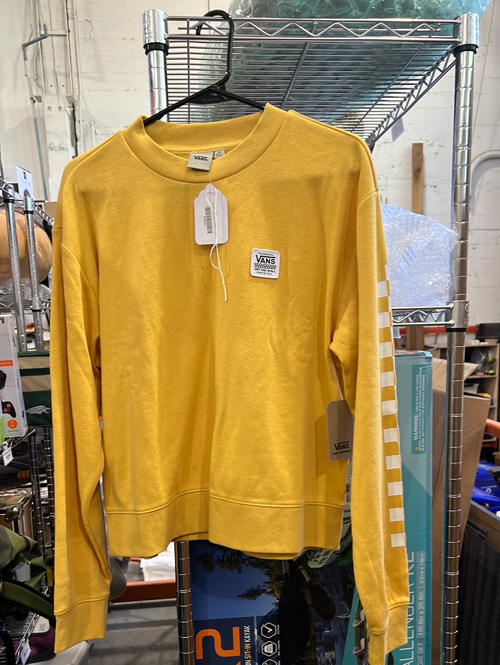 NWT Vans Yellow Women's Crewneck Sweatshirt Size M